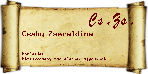 Csaby Zseraldina névjegykártya
